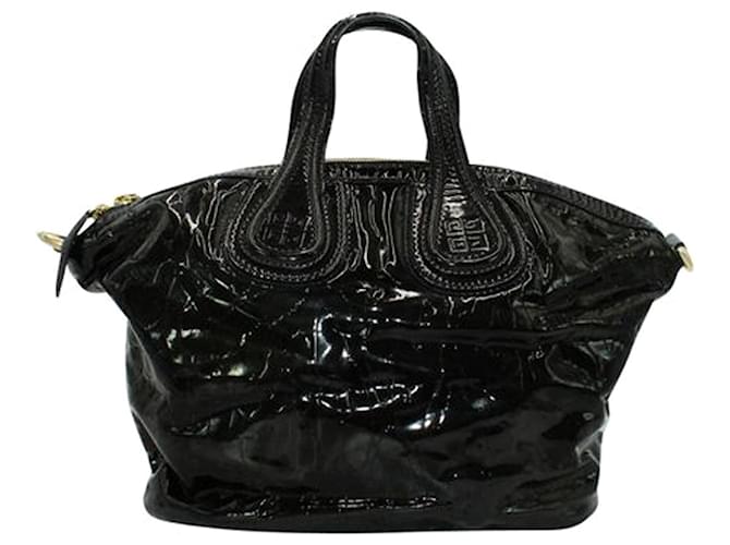 Givenchy Petit sac Nightingale en cuir verni noir  ref.1240577