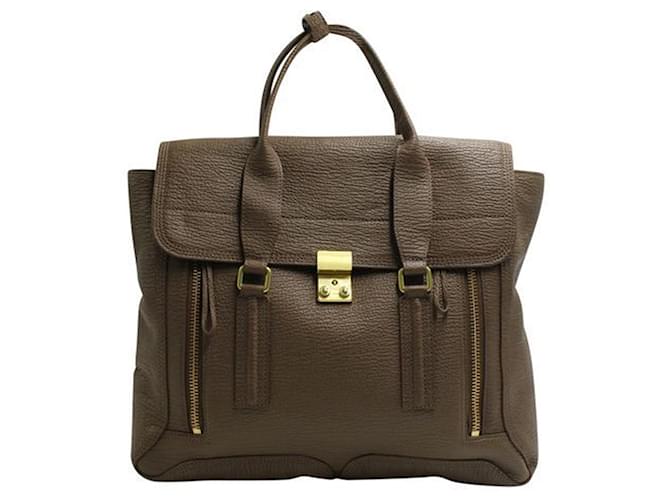 3.1 Phillip Lim 3.1 Bolso tote pashli grande gris pardo de Phillip Lim Castaño Cuero  ref.1240582