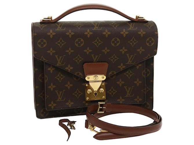 Louis Vuitton Monogram Monceau28 2Way Shoulder Hand Bag M51185 LV Auth 29970A Brown Cloth  ref.1240606