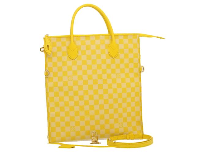 LOUIS VUITTON Damier Color Mobile 2way Shoulder Bag Yellow N41305 LV Auth 27711A Cloth  ref.1240632