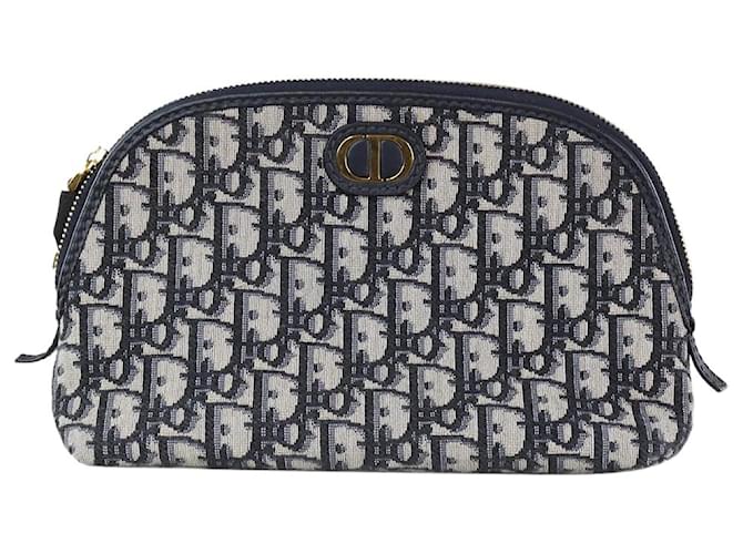 Christian Dior Navy 30 Montaigne beauty pouch Navy blue Cloth  ref.1240715
