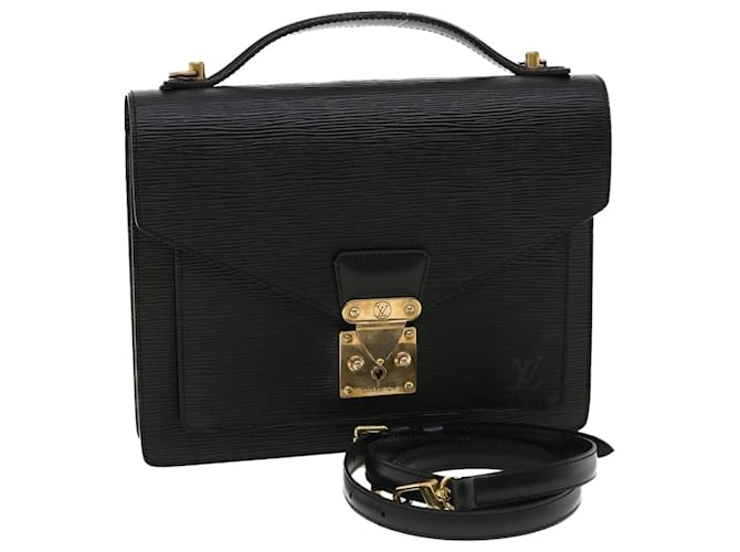 LOUIS VUITTON Epi Monceau Hand Bag Black M52122 LV Auth lt696 Leather  ref.1240724