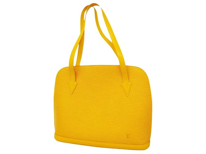 Louis Vuitton Lussac Yellow Leather  ref.1240874