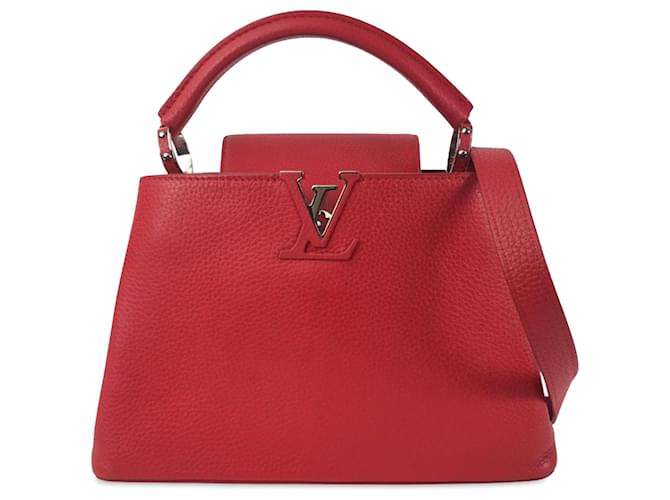 Louis Vuitton Red Taurillon Capucines BB Leather Pony-style calfskin  ref.1240897