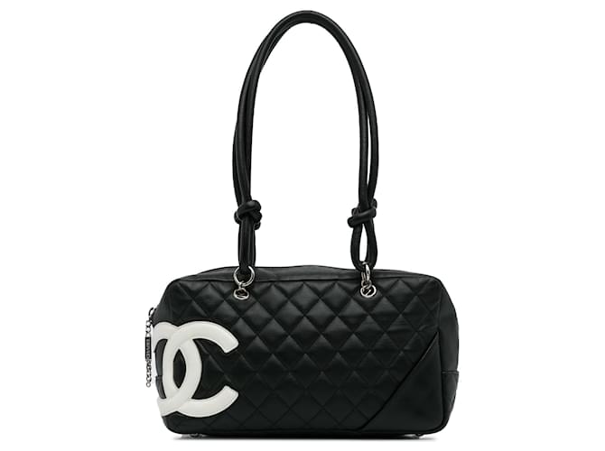 Bolso de hombro Chanel Cambon Ligne negro Cuero  ref.1240901