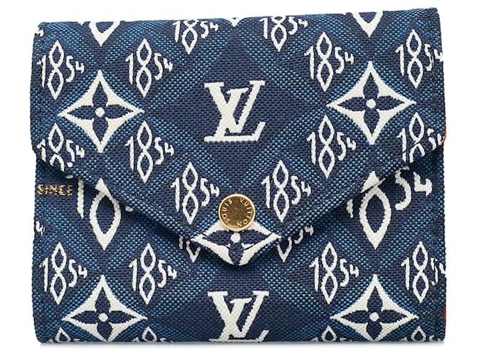 Louis Vuitton Blau seit 1854 Victorine Wallet Leinwand Tuch  ref.1240908