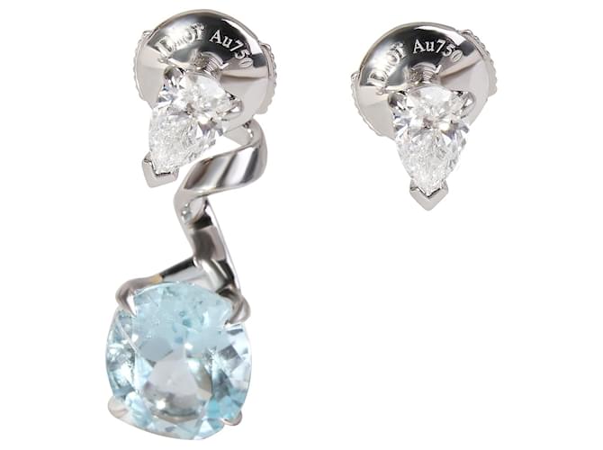 Dior Moyenne Joaillerie Diorama Diamond drop Earrings in 18K white gold 0.8 ctw Silvery Metallic Metal  ref.1240979