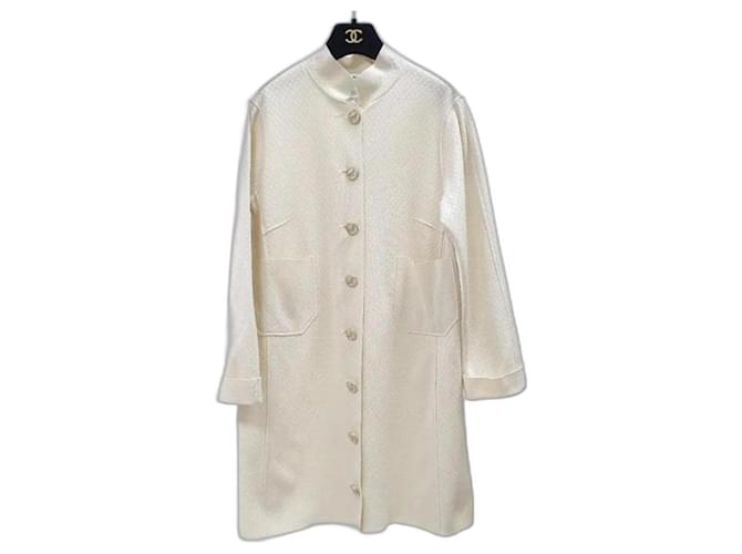 Chanel Paris Bombay Ivory Knit Cardigan Jacket Beige Cloth  ref.1241047