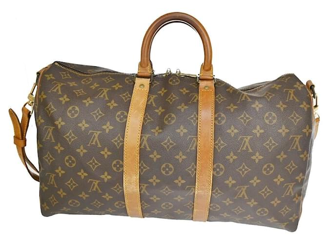 Louis Vuitton Keepall Bandouliere 45 Brown Cloth  ref.1241053