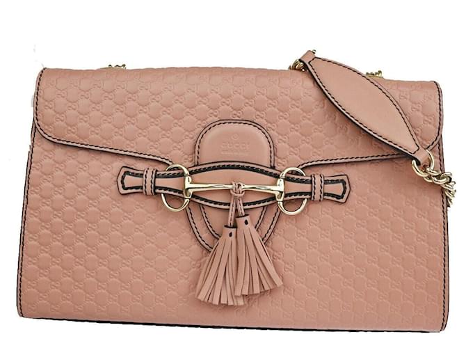 Gucci Emily Pink Leather  ref.1241098