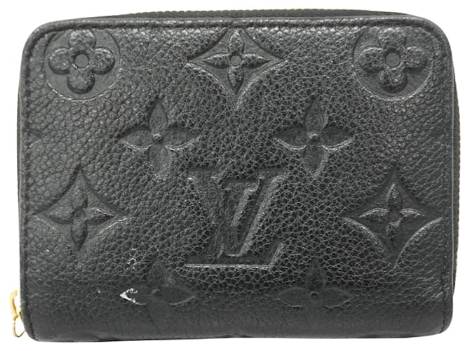 Louis Vuitton Porte monnaie Zippy Schwarz Leinwand  ref.1241110