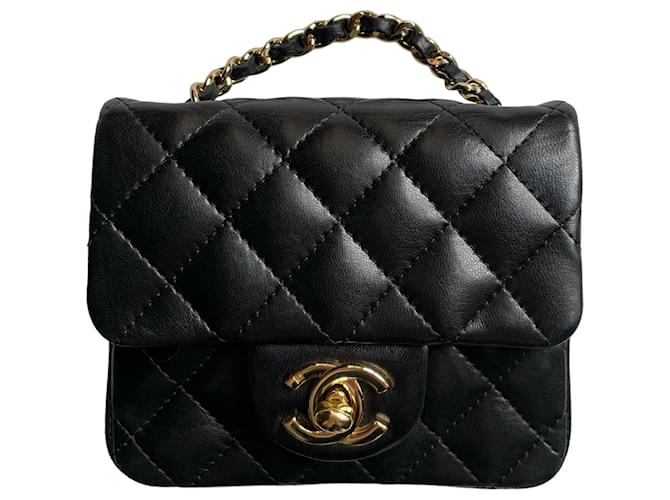Chanel Handtaschen Schwarz Leder  ref.1241133
