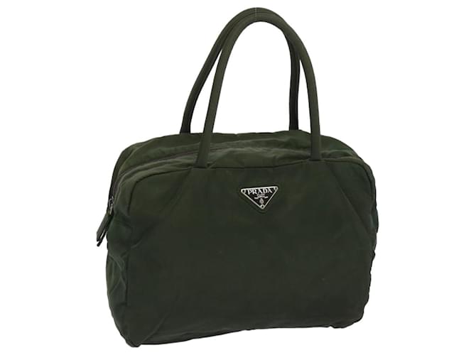 PRADA Hand Bag Nylon Khaki Auth 65836  ref.1241252
