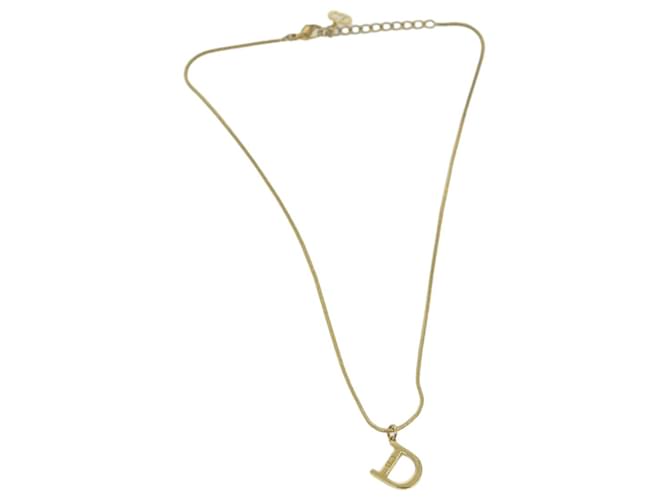 Christian Dior Collar metal Oro Autenticación5728 Dorado  ref.1241266
