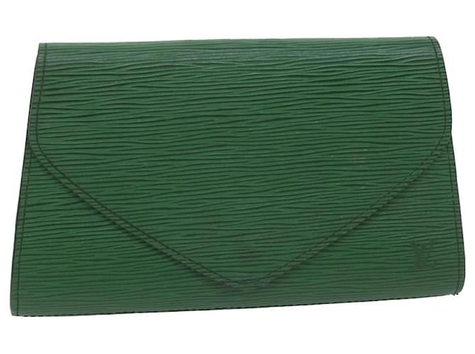 LOUIS VUITTON Bolso de mano Epi Art Deco Verde M52634 LV Auth 65518 Cuero  ref.1241345