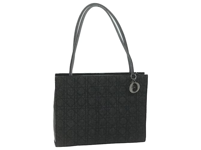 Christian Dior Canage Lady Dior Tote Bag Denim Black Auth yk10411 Cloth  ref.1241363