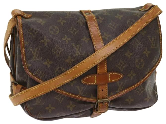 Louis Vuitton Monograma Saumur 30 Bolsa de ombro M42256 Autenticação de LV 65142 Lona  ref.1241365