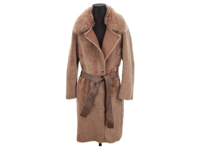 Hugo Boss Fur coat Brown  ref.1241369