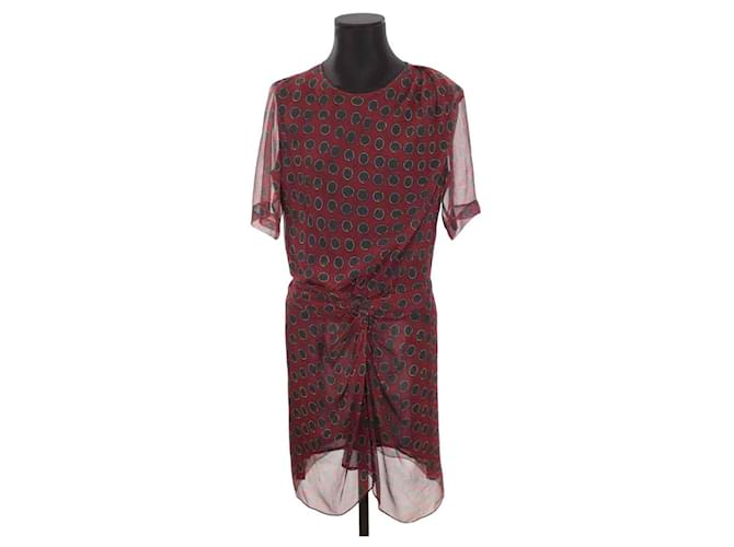 Isabel Marant Etoile Silk dress Dark red  ref.1241374