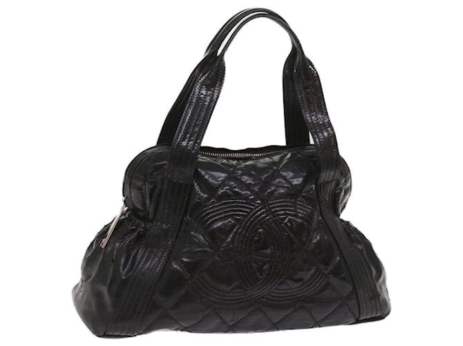 CHANEL Shoulder Bag Patent Leather Black CC Auth bs11782  ref.1241378