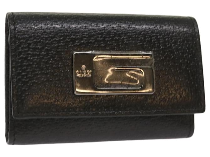 GUCCI Key Case Leather Black Auth bs11936  ref.1241391
