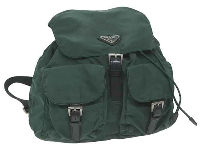 PRADA Backpack Nylon Green Auth ac2726  ref.1241402