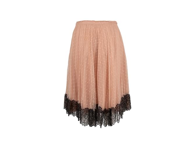 Gonna in tulle con finiture in pizzo Red Valentino Rosa Poliammide  ref.1241415