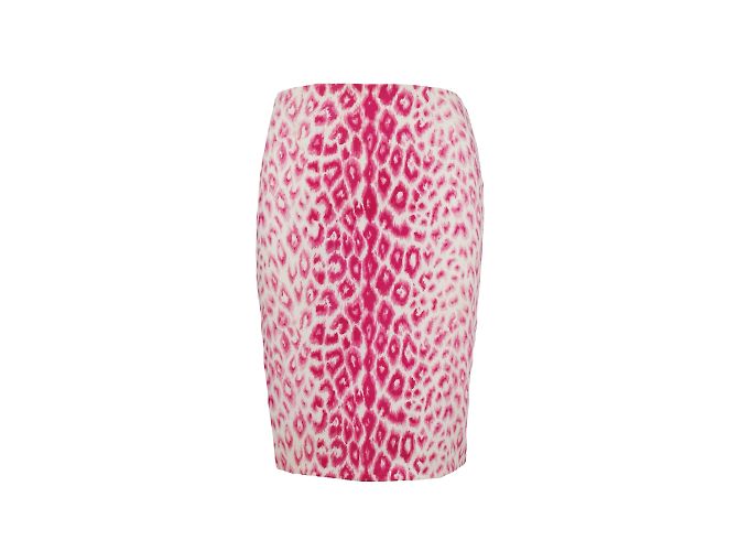 Saia barata e chique com estampa de leopardo Moschino Rosa