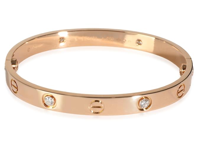 Bracelet love Cartier en 18k or rose 0.42 ctw  ref.1241421