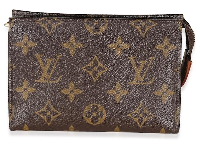 Kulturbeutel aus Segeltuch mit Louis Vuitton-Monogramm 15 Braun Leinwand  ref.1241506