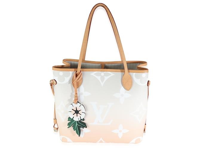 Louis Vuitton Brume Monogram Giant By The Pool Canvas Neverfull MM Beige Tela  ref.1241526