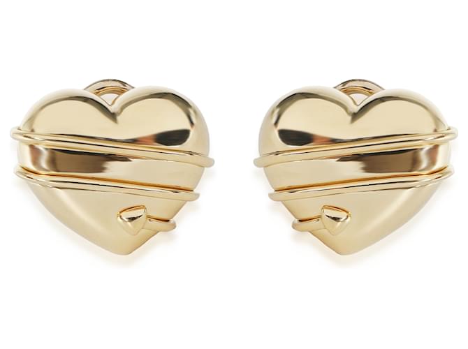 TIFFANY & CO. Vintage Arrow Wrapped Heart Earrings in 18k yellow gold  ref.1241560