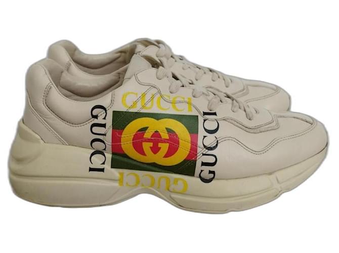 Gucci Sneakers Beige Leather  ref.1241631