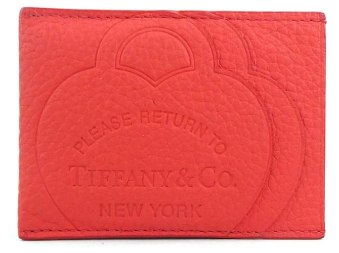 TIFFANY & CO Red Leather  ref.1241757