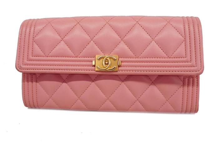 Chanel Boy Pink Leather  ref.1241797