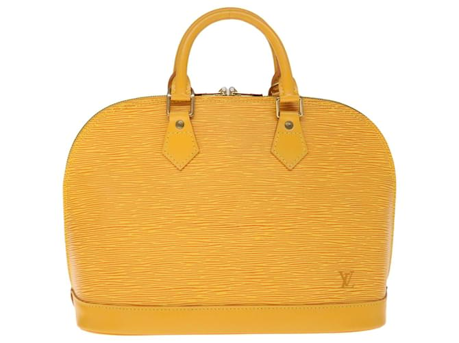 Louis Vuitton Alma Yellow Leather  ref.1241803
