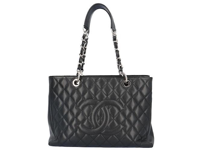 Classique Chanel shopping Cuir Noir  ref.1242008