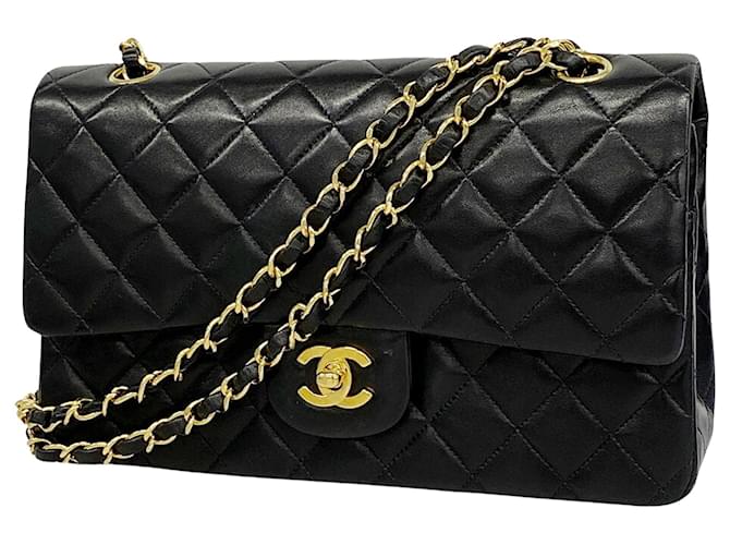 Classique Chanel Matelassé Cuir Noir  ref.1242028