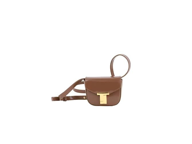 Tara Jarmon mini leather bag Brown  ref.1242044