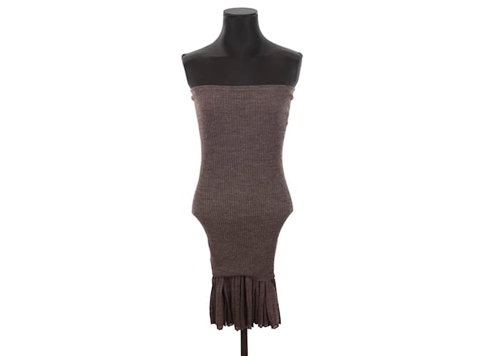 Jean Paul Gaultier wrap wool skirt Brown  ref.1242045