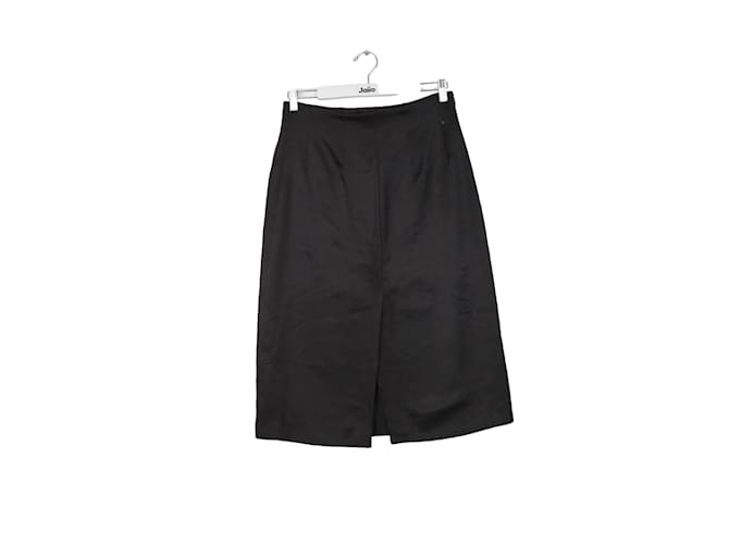 Chanel silk skirt Black  ref.1242048