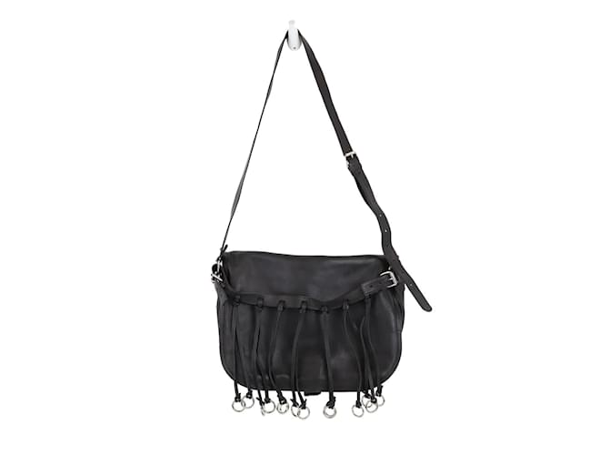 Balmain Leather shoulder bag Black  ref.1242049