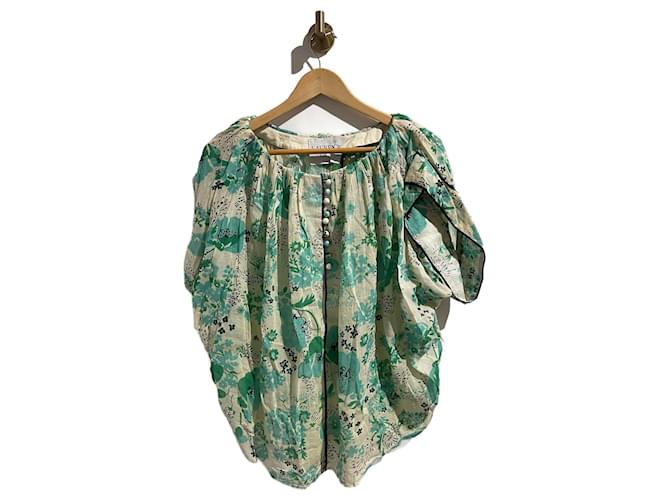 LAURENCE BRAS  Tops T.fr 36 cotton Green  ref.1242069