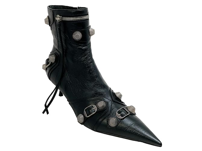 Schwarze Cagole-Stiefeletten aus Leder von Balenciaga  ref.1242089