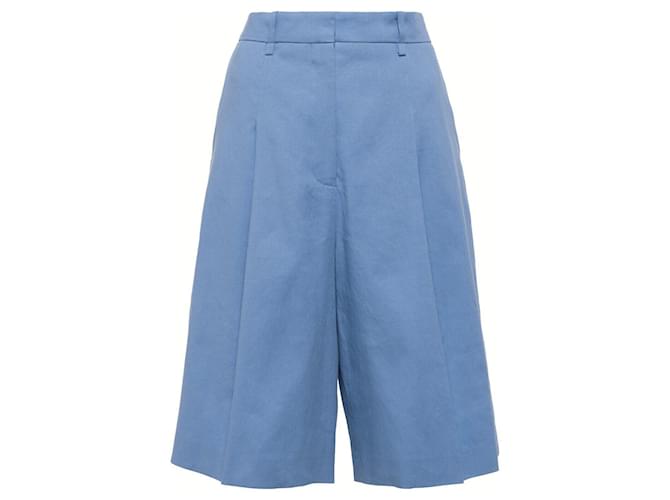 Shorts culottes de comprimento até o joelho Joseph Tara. Azul Linho  ref.1242134