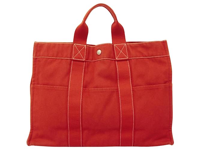 Hermès Deauville Red Cloth  ref.1242156