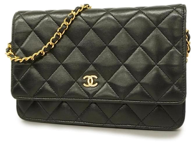 Chanel Matelassé Black Leather  ref.1242165