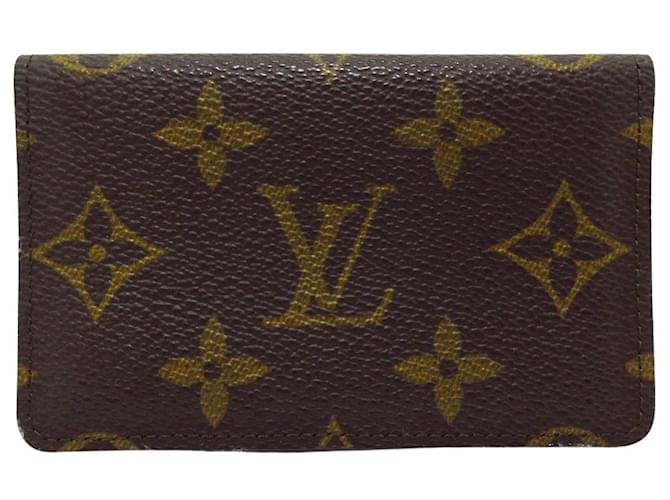 Louis Vuitton Pochette carte visite Marrom Lona  ref.1242176