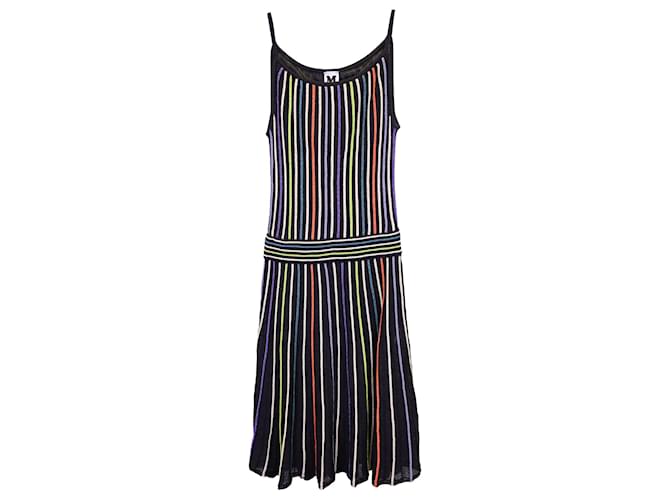 M Missoni Metallic Stripe Dress in Multicolor Viscose Multiple colors Polyester  ref.1242305