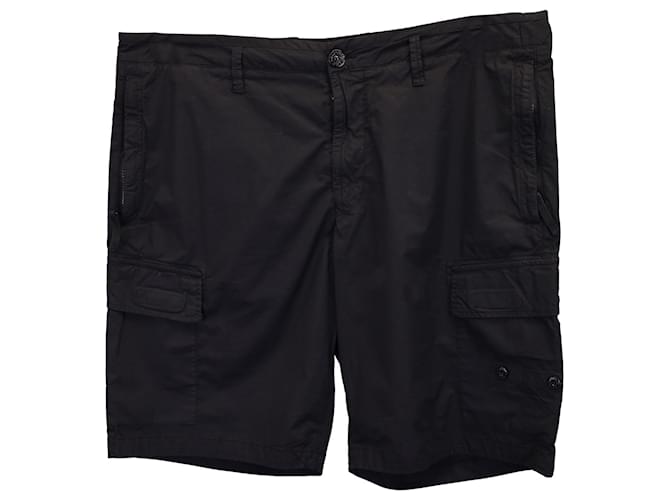 Shorts cargo Stone Island em algodão preto  ref.1242309